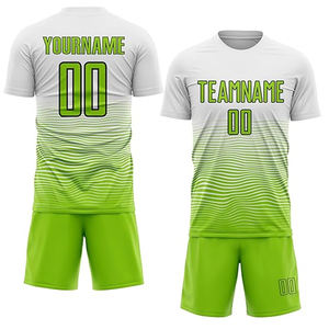 Ensemble d'uniformes de football respirants sur mesure, grande taille, impression par sublimation, maillot de football en polyester, shorts, kit d'équipe, vêtements de sport - Product Image 5