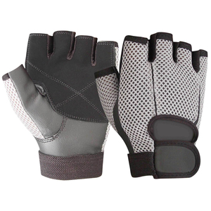 TRIMPO SPORTS Red <b>Half</b> Finger Fitness Gloves Mesh PU Leather Non <b>Slip</b> Breathable Pull Gym Weight Lifting Training Unisex Pink - Product Image 5