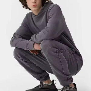 Conjunto Deportivo de Invierno para Hombre, Premium, 100% Algodón, Felpa, Estilo Casual, Sudadera con Capucha y Pantalones Jogger, Transpirable y Ligero - Product Image 5