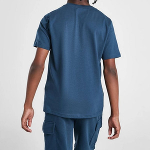Ensemble unisexe en coton 2 pièces T-shirt et short Col rond Manches courtes Couleur unie Respirant Tenue d'été décontractée - Product Image 4
