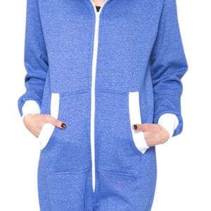 แฟชั่นใหม่ 2026 ชุดรอมเปอร์ผ้าฟลีซพิมพ์ลายมีฮู้ด ชุดจั๊มสูท ชุดนอนผู้หญิง ชุดนอนสำหรับผู้หญิงและครอบครัว ชุดออกกำลังกายแบบชิ้นเดียว - Product Image 5