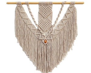Tapiz bohemio nórdico de macramé para colgar en la pared con borlas, decoración de la casa, tejido a mano para decoración del hogar, sala de estar, dormitorio - Product Image 1