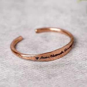 New Trending Wholesale Personalised Fashion Pure Copper Adjustable Cuff Bangle for Women Handmade Designer Stackable Bracelets - Product Image 3
