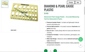 Jauge de mesure en plastique pour diamants et perles, outil de mesure pour bijoux et pierres précieuses |   Numéro d'article GS-943 - Product Image 3
