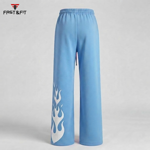 Custom Printing Sweatpants High Quality Drawstring Printing Casual Flare Leg Sweatpants men pants - Product Image 5
