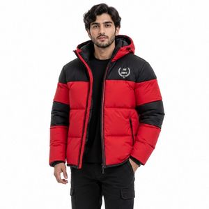 Chaqueta Acolchada para Hombre, Ligera, de Poliéster, con Relleno Cálido, Cierre Frontal Completo, Cómoda para el Invierno - Product Image 1