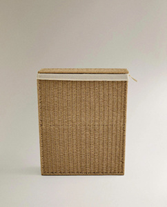 New design paper storage <b>basket</b>, <b>hamper</b> with lid make in Vietnam with fabric inside eco-friendly design - Product Image 2