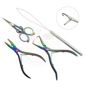 Kit d'outils pour extensions de cheveux : Pince de pose et de retrait de micro-anneaux, et ciseaux de coupe - Product Image 6