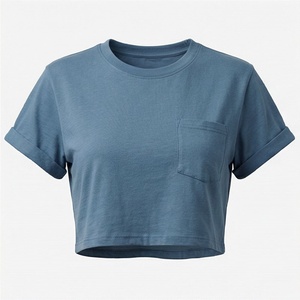 Camiseta Corta Lisa de Yoga para Mujer, Estilo Simple, Prenda Premium, Ropa Deportiva Transpirable, Color Personalizable - Product Image 1