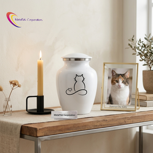 Glossy Pink Pet Urn Premium Quality Aluminium Metal Cremation Urns <b>For</b> <b>Ashes</b> Hig Quality Funeral Memorial <b>Ashes</b> Jars <b>For</b> Dog Cat - Product Image 5