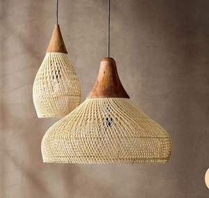 Lampes suspendues en raphia jaune clair, élégantes, de style bohème, nouveau design, en jonc de mer et jute, tissées à la main, exportées par un fournisseur du Bangladesh - Product Image 6