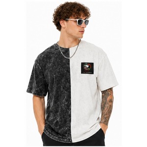 T-shirts en coton tricoté léger 100 % pour hommes, couleur unie, style streetwear, personnalisables, effet délavé, anti-plis, respirants, vente en gros - Product Image 1
