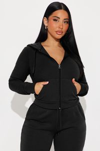 Nouveau design – Survêtement décontracté d'hiver pour femme avec capuche, haut court à manches longues et pantalon long - Product Image 3