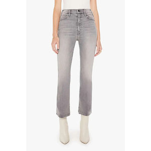 Jean en denim pour femme coupe droite personnalisée, taille haute, confortable, décontracté, avec décoration peinte, séchage rapide, streetwear, OEM - Product Image 1