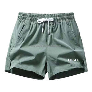 Shorts de sport unisexes respirants en maille solide, taille mi-haute, haute qualité, extensible dans les quatre sens, écologiques, légers, antibactériens, anti-humidité - Product Image 6