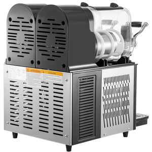 Machine à slush professionnelle 3Lx2 à double réservoir en acier inoxydable pour margaritas, smoothies et boissons glacées, 24 coupes, pour bars et restaurants - Product Image 2