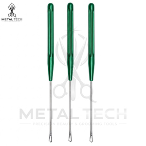 Green Handle Stainless Steel Pulling <b>Needle</b> Latch Hook Wire <b>Threader</b> Tool Hair Extension Installation And Removal Tool Set - Product Image 2