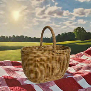 Panier multifonctionnel nuages bruns modernes - Écologique et portable pour pique-nique, service de repas, bol décoratif pour fruits en cuisine - Product Image 1