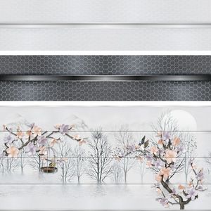 Azulejo de pared cerámico blanco brillante de 300x600, diseño minimalista y elegante, adecuado para interiores de oficinas, edificios comerciales, formato grande - Product Image 2