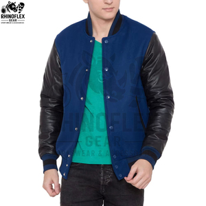 Custom Wholesale Leather Sleeves Chenille Embroidery Baseball <b>Jacket</b> Letterman Leather <b>Varsity</b> <b>Jackets</b> For Men - Product Image 4