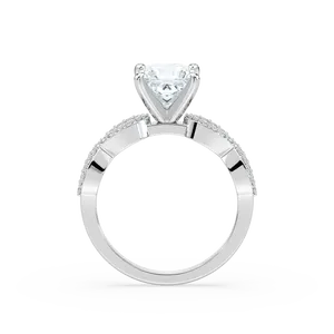 Anillo de compromiso con diamante de talla princesa de un quilate y piedras laterales, elegante y clásico, joyería para mujer, artesanía fina y atemporal. - Product Image 4