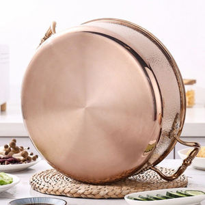 New Style <b>Food</b> <b>Server</b> Double Wall Hot Pot Stainless Steel Hammered Design Insulated Casseroles Serving Hot Pot With Handles - Product Image 3