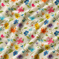 Tissu en crêpe de soie naturelle 100% imprimé numériquement à motifs floraux, textile tissé personnalisé pour robe de mariée, chemise, literie, rideau, vêtements pour filles