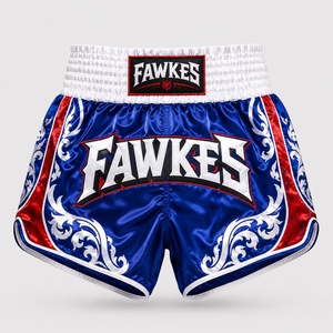 Fawkes Men's for Canvas Muay Thai <b>Shorts</b> <b>Silver</b> Solid Drawstring Closure Sporty Design Breathable Eco-Friendly Waterproof - Product Image 6