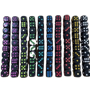 Dés de jeu D6 standard à six faces, en acrylique, à coins arrondis, faits à la main, en résine, écologiques et portables, pour le jeu Yahtzee - Product Image 4