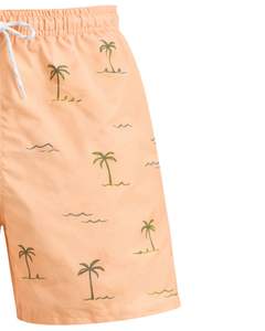 Shorts de Baño para Hombre con Estampado de Palmeras, Secado Rápido, Shorts de Playa, Shorts de Verano, Cintura Elástica con Cordón, Fabricante OEM Personalizado - Product Image 3