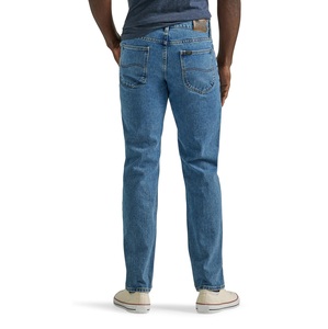 Pantalon en jean délavé léger, fournisseur OEM ODM, jean ample pour homme, pantalon en jean délavé léger à jambe large, vente en gros d'usine - Product Image 3