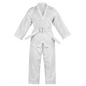 Uniforme de Taekwondo Dobok pour enfants et adultes, en coton et polyester, uniforme d'arts martiaux pour étudiants avec ceinture - Product Image 1