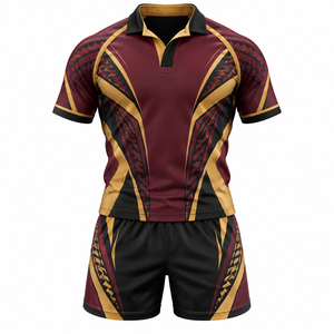 OEM Suppliers Rugby Shirts Uniforms and Shorts <b>Cheap</b> <b>Football</b> Wear Custom Rugby Jersey for Sale Customized - Product Image 2