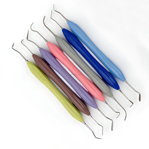 Instruments de sculpture dentaire en composite à manche en silicone codé par couleur pour restaurations esthétiques - Fournisseur en gros - Product Image 1