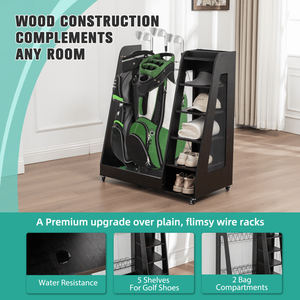 Organizzatore per Sacca da Golf Nero per Scaffali da Garage - Product Image 4