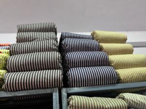 New Easy to Cut Multi Color Stripe Design Running Fabric Cotton Material for Dresses Shirts and Home Decor Printed Cotton Fabric - Product Image 1