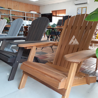 Chaise Adirondack pliante en bois pré-assemblée avec dossier, chaise longue en bois pour extérieur, patio, jardin, pelouse, terrasse, piscine, plage