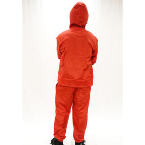 Ensemble de jogging unisexe d'été décontracté à capuche coupe-vent grande taille léger séchage rapide 100% nylon satiné survêtement uni 2-en-1 cargo - Product Image 3