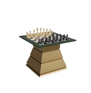 Mesa de Ajedrez Premium Arbiter, Mesa de Juego Moderna de Lujo con Base de Madera, Mesa de Juego de Mesa para Interiores para Uso en el Hogar o Club - Product Image 1