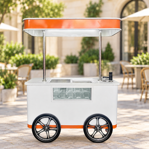 Carrito de helados italiano comercial, carrito de mano para la calle, carrito de helados duros, quiosco de helados al aire libre, carritos móviles de gelato Kolice - Product Image 1