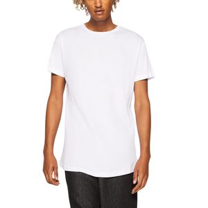 T-shirt col rond en coton épais personnalisé, vente en gros OEM ODM, grande taille, pour homme, décontracté, avec logo, style streetwear - Product Image 4