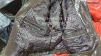Veste en cuir véritable gaufré crocodile pour homme sur mesure, col en fourrure marron, veste bomber d'hiver, fournisseur d'usine