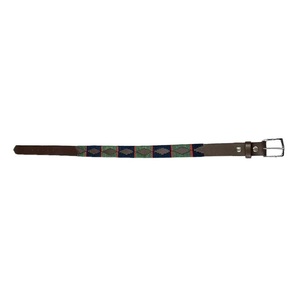 Cinturón de Cuero Genuino de Polo Vintage de Alta Calidad con Hebilla de Aleación de Zinc y Bordado de Hilo Colorido para Hombre - Product Image 2