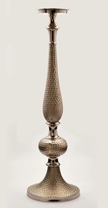 Decorative Antique Stainless Steel Hammered Finish Candle Stand for Home Decoration Durable Metal Design Home Decoration - Product Image 2