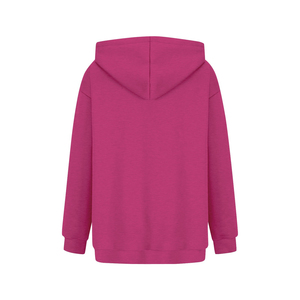 Sweat-shirt à capuche oversize pour femme, 100% coton, coupe-vent, écologique, manches longues, en molleton, avec poches, pour l'automne, décontracté, gris beige - Product Image 5