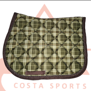Costa Sports EQUESTRIAN - SILLERO DE ESPUMA DE ALTA DENSIDAD PARA MONTAR A CABALLO, CON BORDES DE CUERO RESISTENTE, FORRO DE MALLA 3D, A CUADROS, Acolchado - Product Image 1