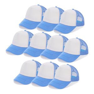 Gorra Trucker Unisex de 6 Paneles, Color Sólido, Malla, Estilo Béisbol, Cierre Trasero Ajustable, Informal, para Primavera/Verano - Product Image 4