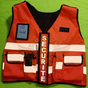 Chaleco de Seguridad Negro de Alta Visibilidad, Chaleco Reflectante para la Seguridad Comunitaria, Uniforme de Guardia, Ropa de Trabajo, Chaleco Táctico, Chaqueta Parka - Product Image 6