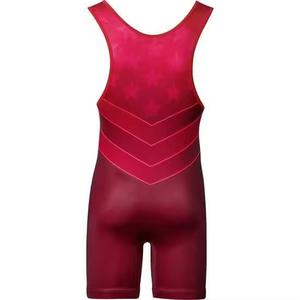 High Quality OEM Compression Fitness Comfortable Bodybuilding Wholesale Spandex / Polyester Breathable Workout Wrestling Singlet - Product Image 5