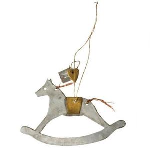 Ornement rustique en métal à suspendre, fait main, pour arbre de Noël, décorations artisanales en métal blanc pour jardin - Product Image 3
